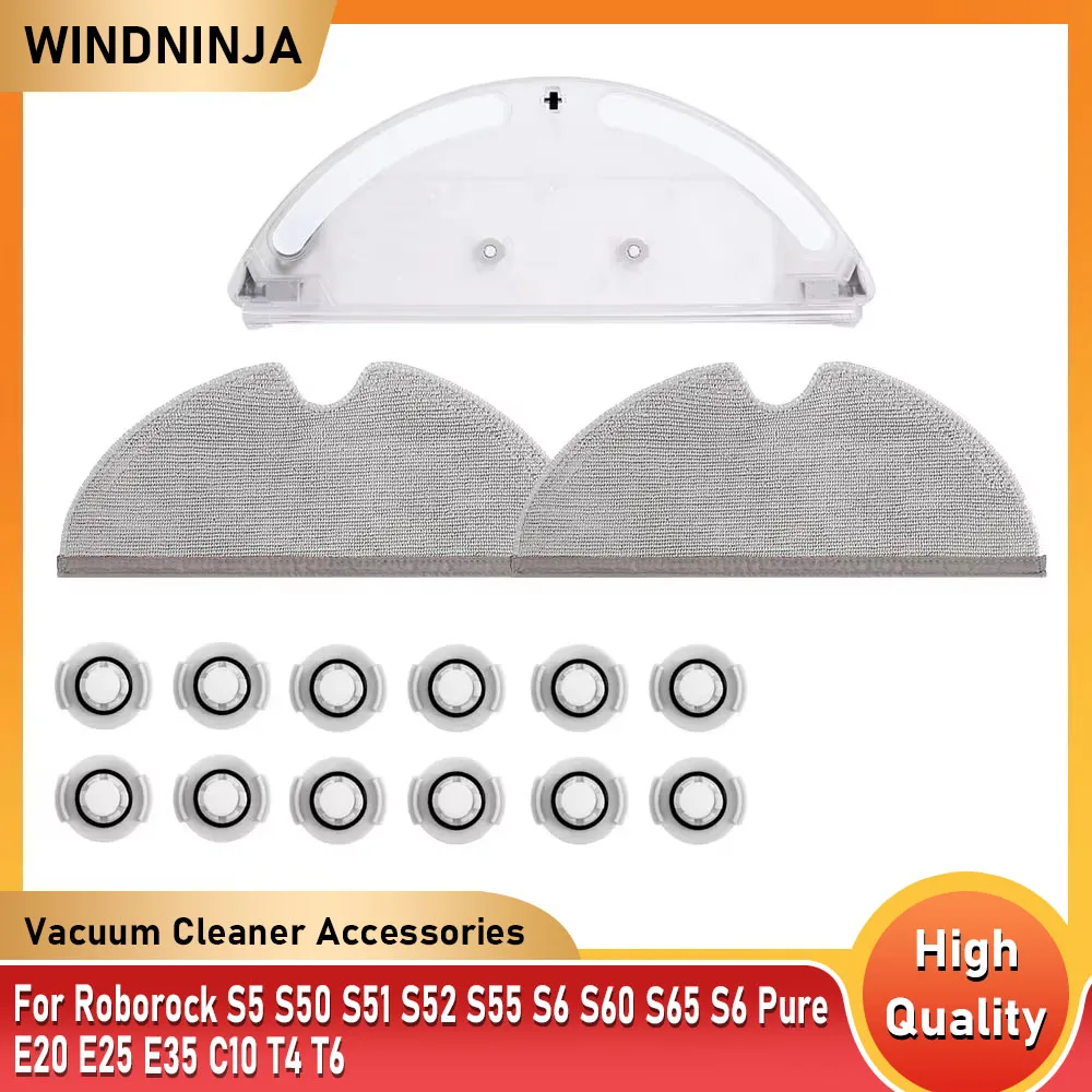 Water Tank Filter Mop Cloth For Roborock S5 S6 S6 Pure S60 S65 S50 S51 S52 S55 E20 E25 E35 C10 T4 T6 Vacuum Cleaner Parts