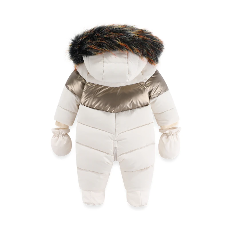 Winter Baby Ski Suit Thicken Infant Clothing Set Plus Velvet Baby Jumpsuit Waterproof Boy Jacket Warm Kids Overalls 0-24 Months