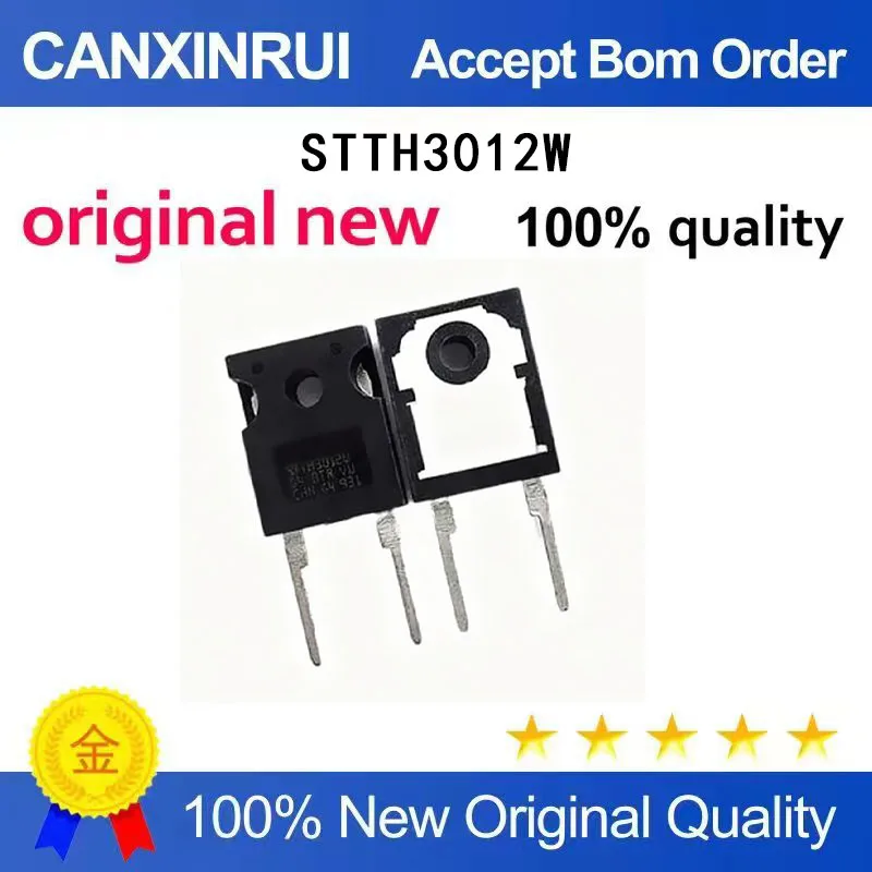 

(5-100 Pieces) STTH3012W 30A 1200V TO-247 TO-3P Fast Recovery Rectification Diode Power Tube Chip