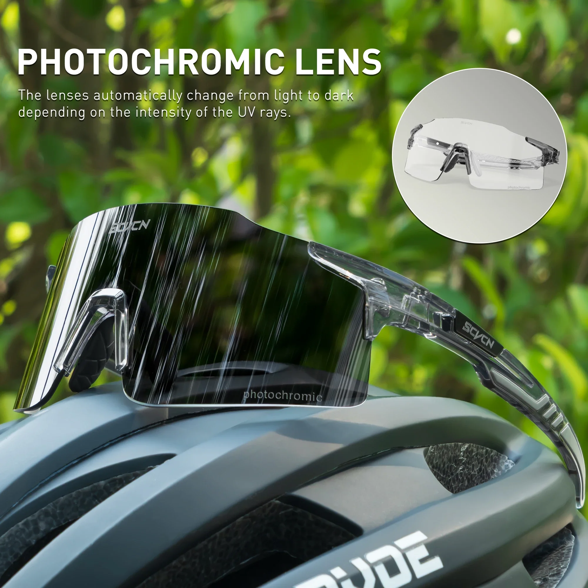 

SCVCN новые фотохромные очки для езды на велосипеде, уличные дорожные солнцезащитные очки для мужчин и женщин, спортивные очки MTB UV400, очки для верховой езды