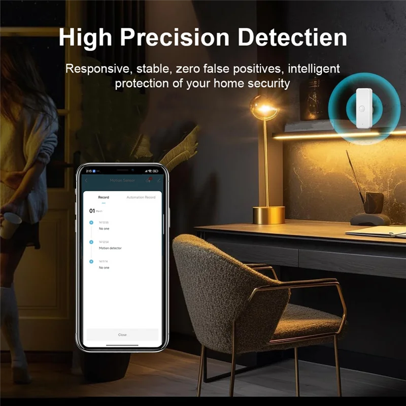 

A15Q-Zigbee Motion Sensor Smart Motion Detector For Home Security Wireless Motion Sensor App Remote Monitor
