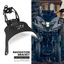 Motorcycle Accessories Front Windshield GPS Phone Stand Navigation Bracket Supporter Holder Black For YAMAHA TRICITY Tricity