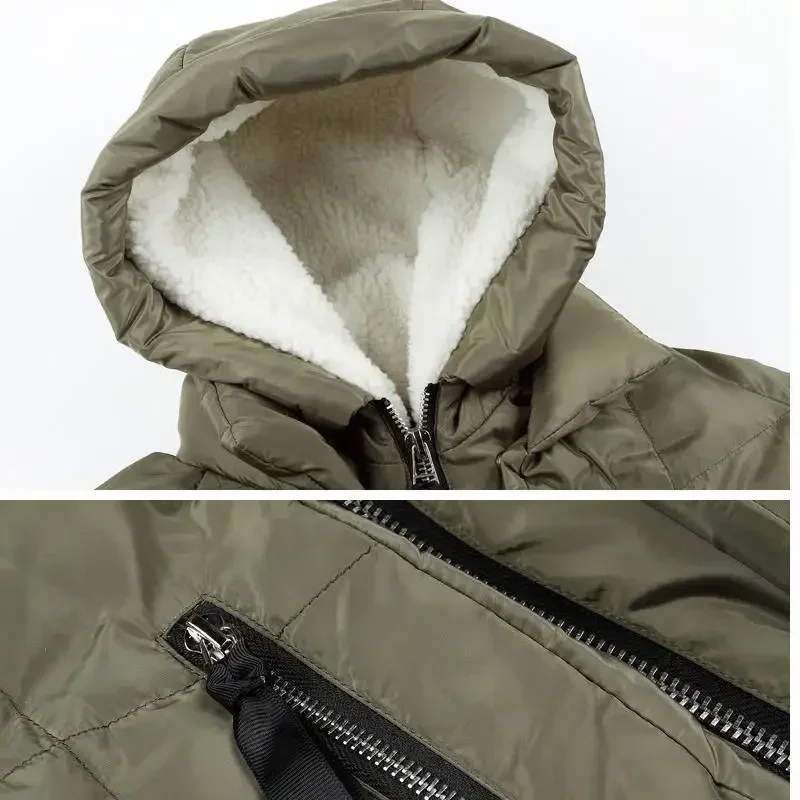 Winter Women Plus Size Maxi Jacket Military Parka Long Zipper Thick Female Hooded Cotton Padded Casual Warm Coat Outerwear F777