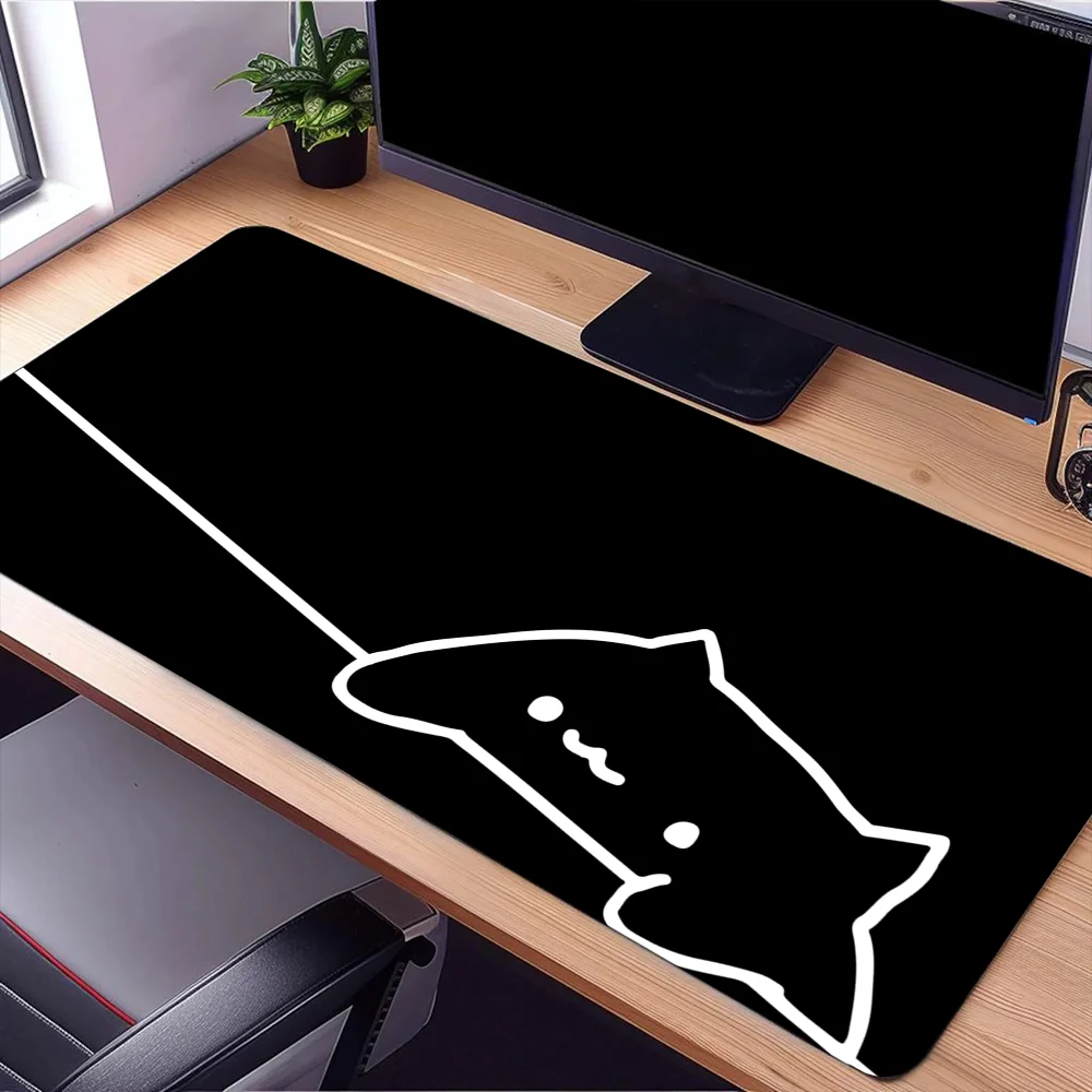 Bongo Cat with Paws in the corner t Mouse Pad Large Desk Mat Keyboard Ergonomic Office Rubber PC Non-slip Anti-fray Home Custom