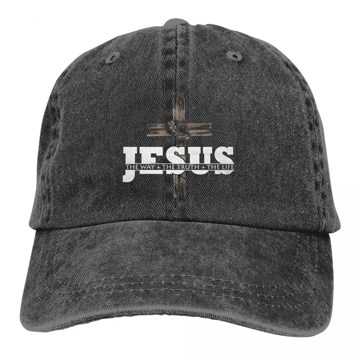 Jesus Cross Jesus Christ Unisex Washed Cotton Cap Vintage Baseball Cap Casual Outdoor Sports Hat