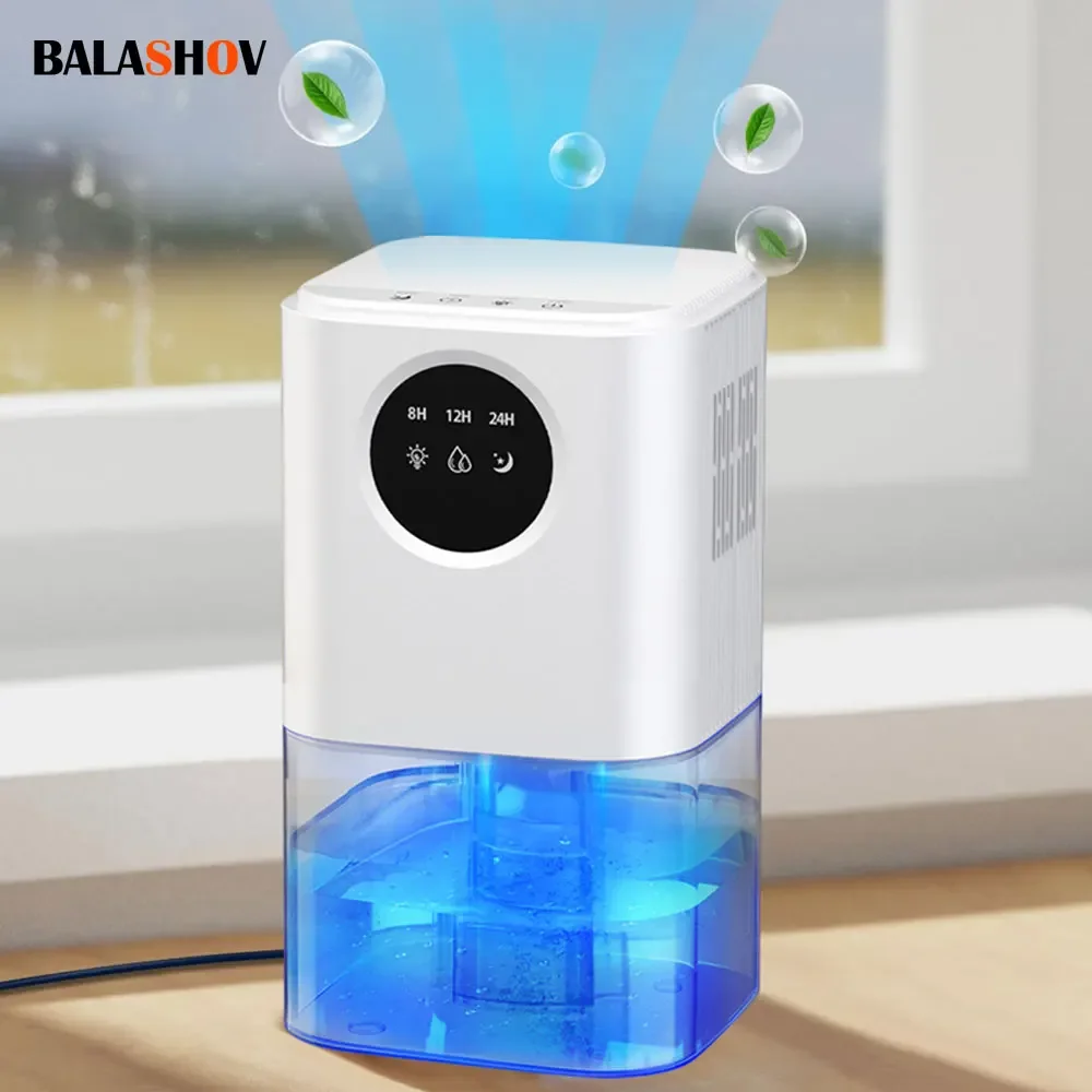 Small Dehumidifier Home Air Dyer Large Capacity Indoor Moisture Remover Bedroom Office Silent Air Purification 1.7L Dehumidifier