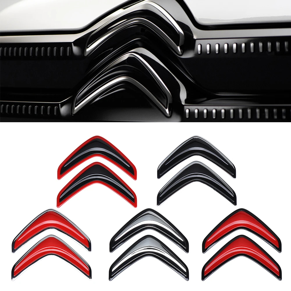 ABS Car Front Grille Badge Sticker Rear Bumper Logo Cover Sticker For Citroen C1 C2 C3 C4 VTS C-ELYSEE C3-XR Grand Picasso DS