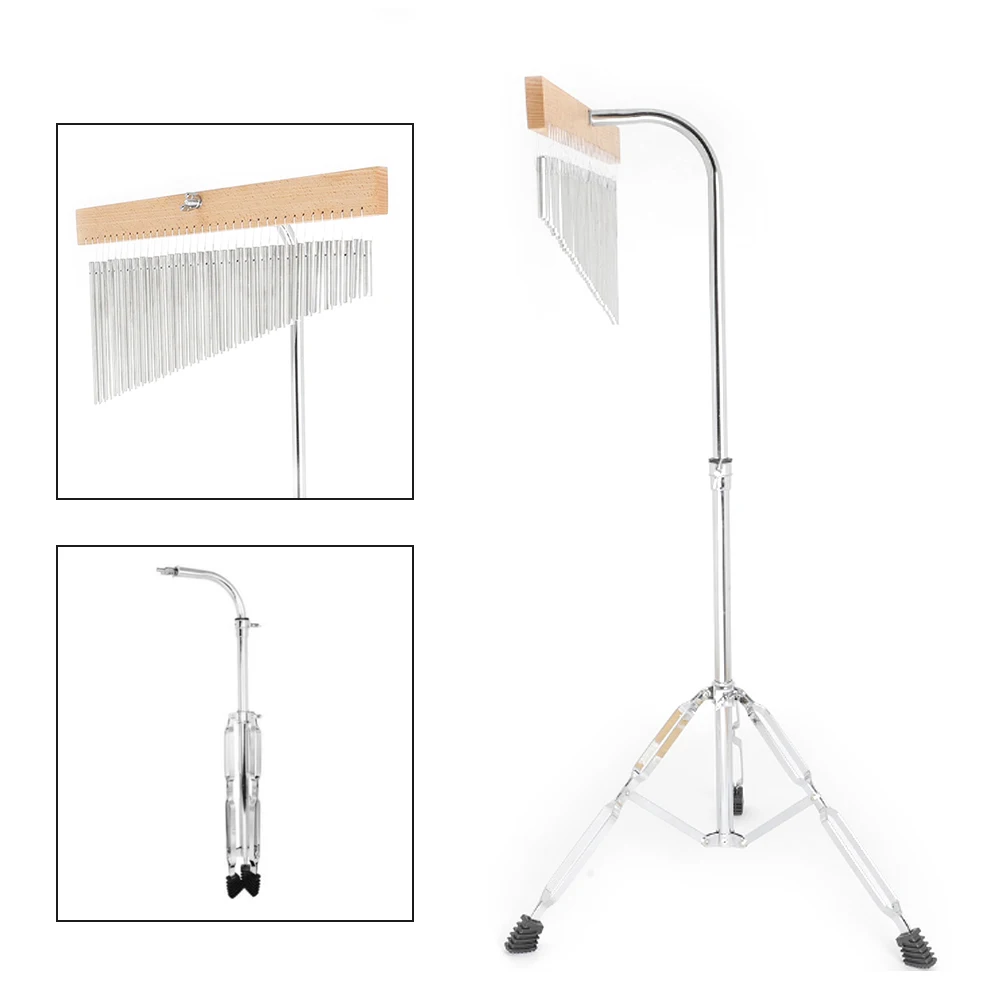 36音バー風鈴、取り付け調整可能なブラケット付き単列ミュージックベル、三脚スタンドとパーカッション付きアルミニウム合金