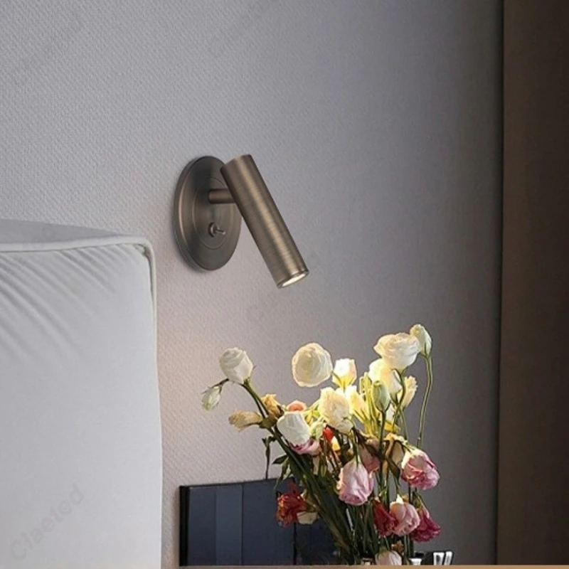 

Новый светодиодный настенный светильник для чтения 3 Вт, встроенный отель, кабинет, спальня, прикроватное декоративное освещение, тумблер