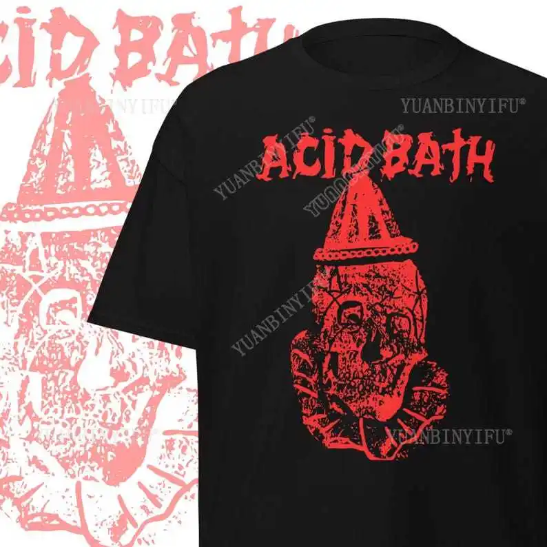 Acid Bath T-Shirt Mens Clothing  Graphic t shirts Unisex cotton Vintage round neck Men Women Streetwear Tees Short Sleeve