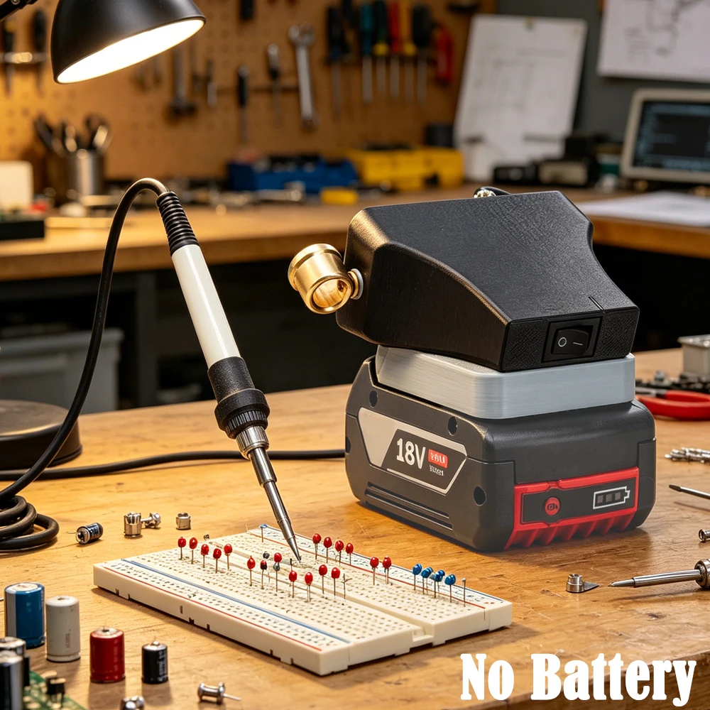 OLED T12 Cordless Soldering Iron Station For DeWalt/Milwaukee/Makita/Bosch 18V Li-ion Battery for DIY Repair(No Battery )