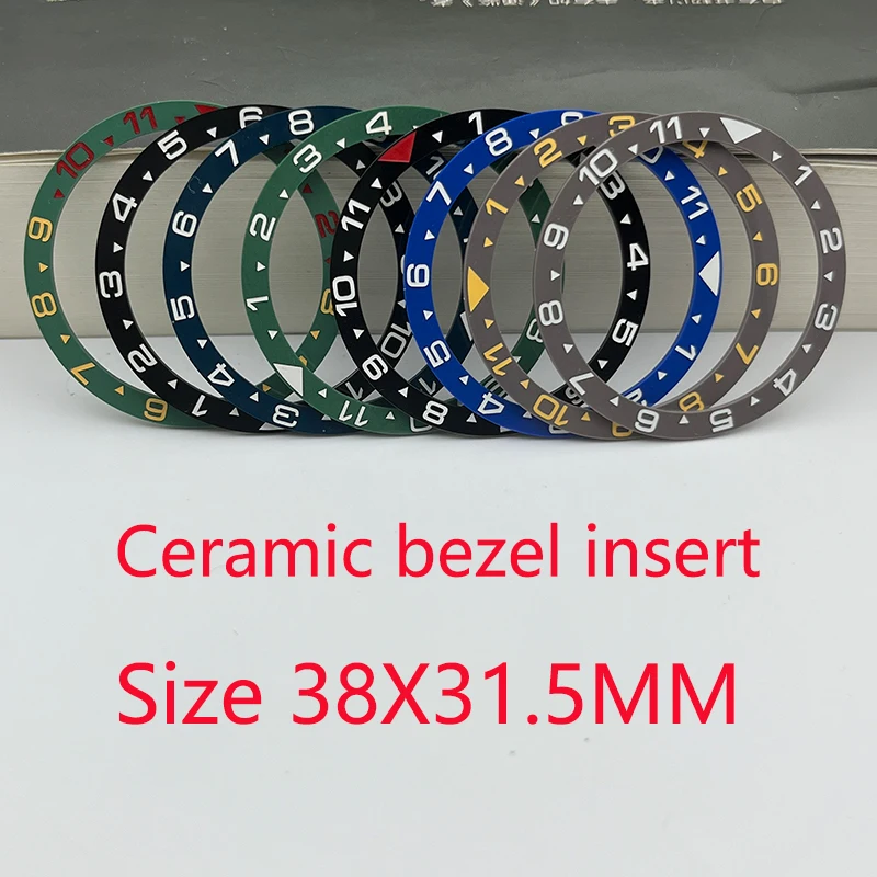 SKX007 Ceramic Bezel Insert Size 38mm X 31.5mm Flat Piece To Fit SKX007 SKX009 SKX011 SKX171 SKX173 SRPD Cases Accessory