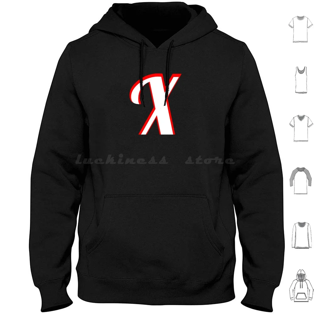 Roman Number 10-Letter X Hoodie Cotton Long Sleeve Roman Number Ten 10 Letter Korea Korean Korean Language Speak Korean