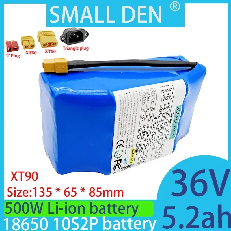 36 В 5,2 Ач 10S2P новый оригинальный литиевый аккумулятор 18650 500 Вт аккумуляторная батарея автомобильный аккумулятор встроенный 15A BMS
