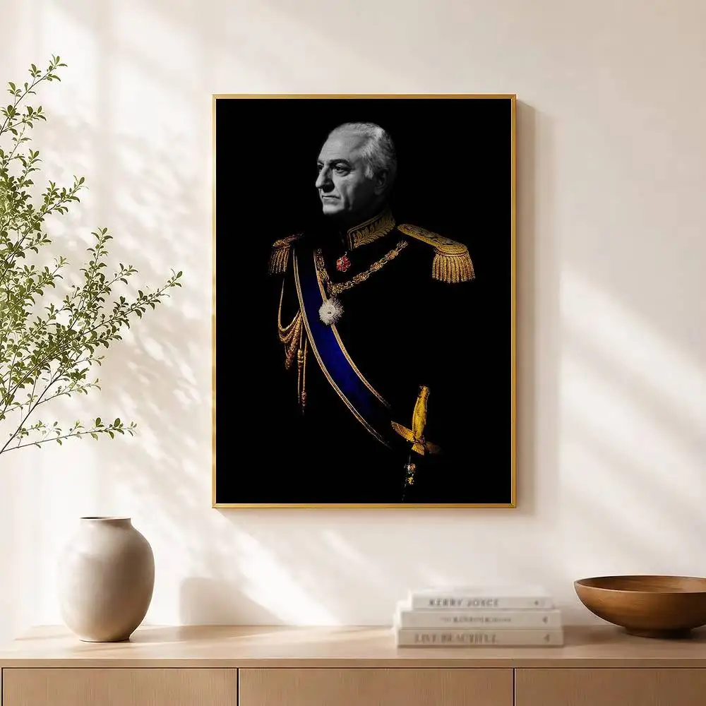 King Mohammad Reza Shah Pahlavi Iran  Poster High Quality Dorm Living Room Aesthetic Wall Decoration Painting Stickers Gift