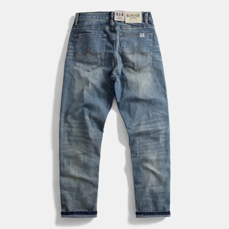 2025 New Hot Selling Fashion Brand Men's Pants Autumn Straight Loose Pants Versatile Retro Casual Jeans