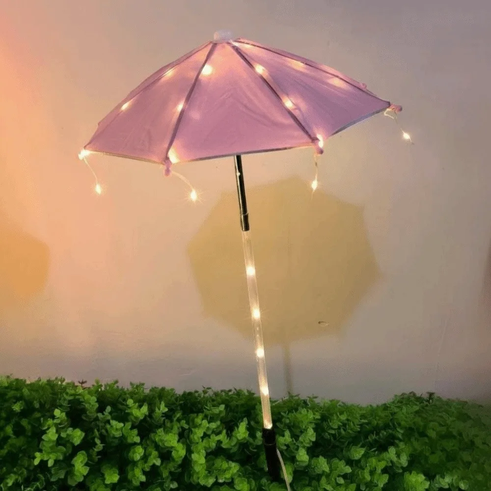 Solar Powered Solar Lights Waterproof Small Sized Parachute Lights Umbrella Shaped Festive Lighting Ground Stake Lights Outdoor