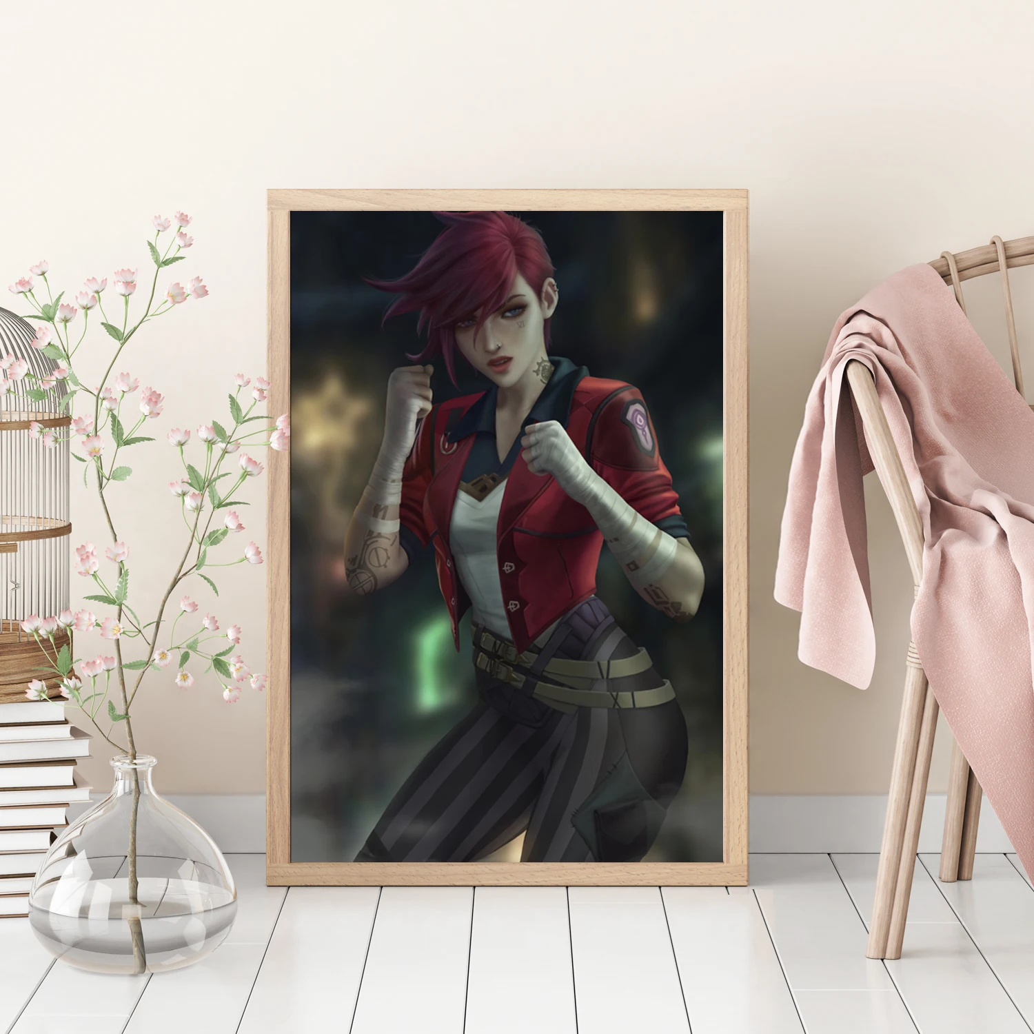 لعبة على الانترنت LOL قماش ملصق Caitlyn VI مثليه مثير HD كبير جدار الفن اللوحة الزخرفية ديكور المنزل اللوحة حجم مخصص