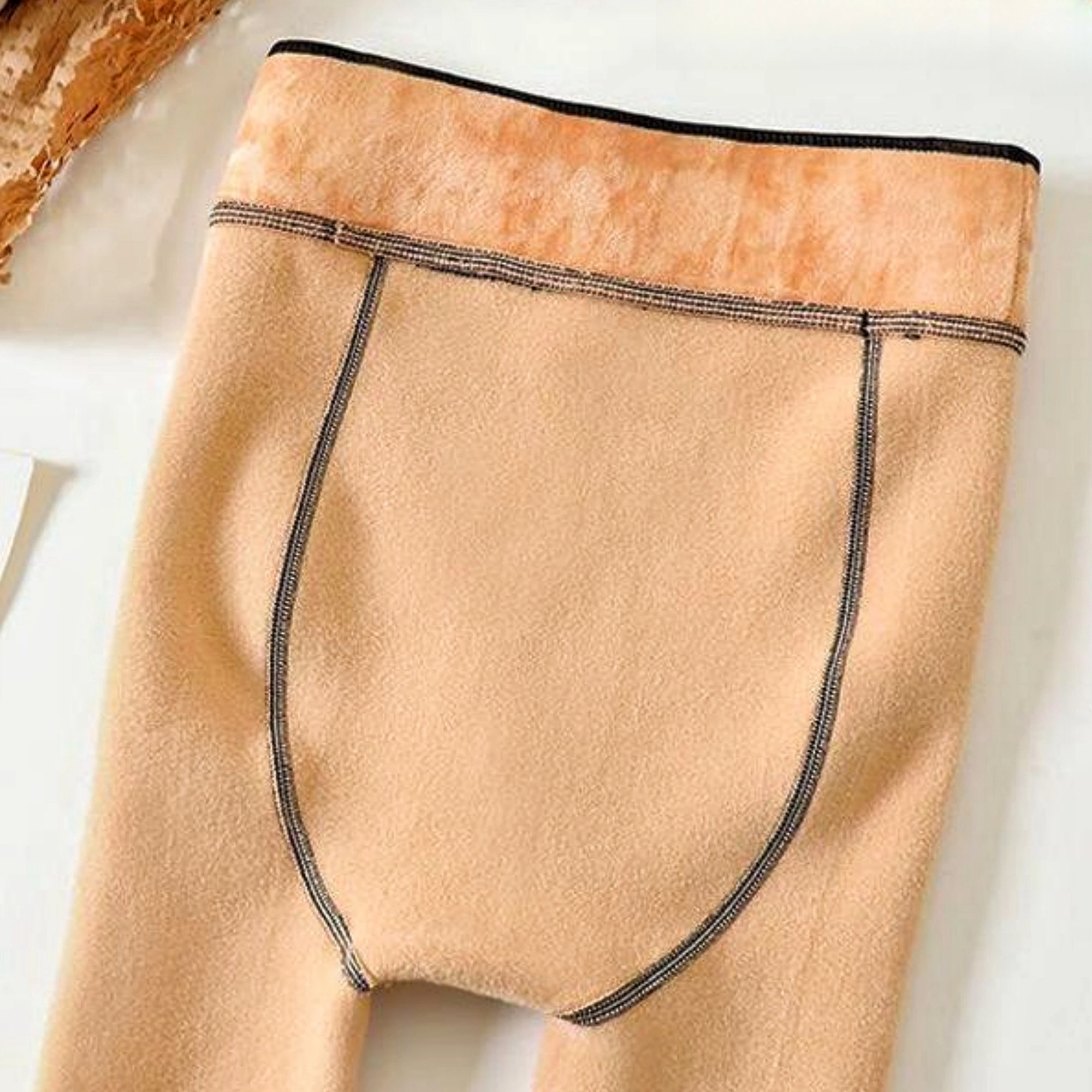 1Pcs Women\'s Thickened And Padded Bottoming Pants Translucent Nude Pantyhose Love Bow Polka Dot Printing Bottoming Pants Daily V