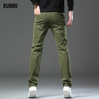 Fashion Loose Straight Business Casual Stretch Denim Pants Male Brand Trousers 3 Colors Plus Size Mens Clothing Slim Jeans 28-44 4