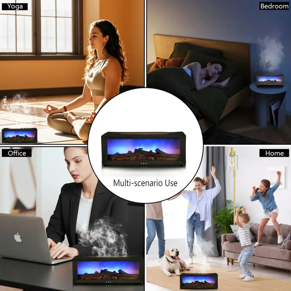 300mL Essential Oil Aroma Diffuser with Timer Remote Control 7-Color LED Humidifier for Home Office Decorative Air Freshener