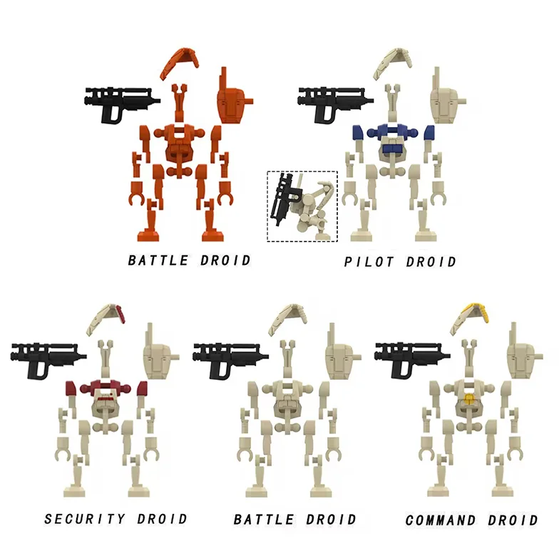 Mini Bloques de Construcción, Figuras de Acción, Oferta, Droides de Batalla, Piloto Droid, Robot de Seguridad de Combate, Set de Modelos para Armar, Regalo, Juguetes