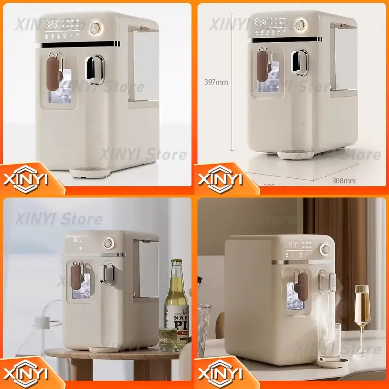 for Home Use Compact Countertop Water Dispenser Fully Automatic Smart Hot and Cold Dual-Use Ice Maker with Integrated
