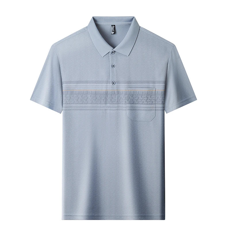Einzigartiges bedrucktes Kurzarm-Poloshirt für Herren, modische Tasche, hochwertiger Komfort, atmungsaktiv, Sommer, neues Business-Casual-T-Shirt – Detail 11
