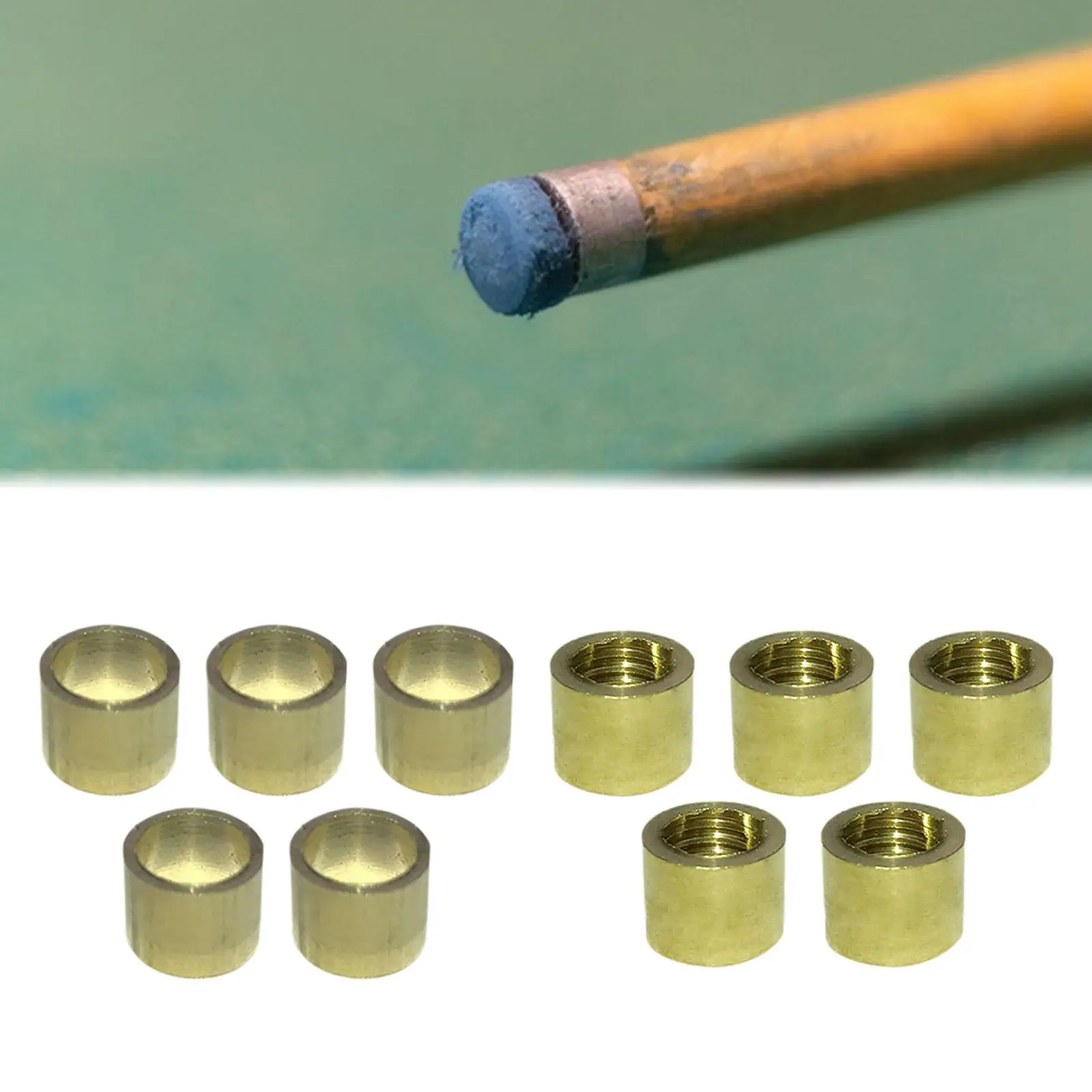 5x حلقات البلياردو النحاسية حلقات جديلة حمام السباحة 9 مللي متر خفيفة الوزن مدمجة وسهلة الاستخدام ملحقات البلياردو لرأس البلياردو #1