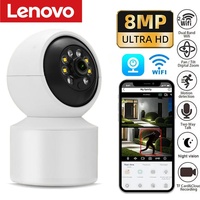Lenovo WiFi Indoor Camera 4K 360° Rotation Remote Pet Dog Baby Care IP CCTV Camera 2-Way Talk Night Vision for Home Securiry
