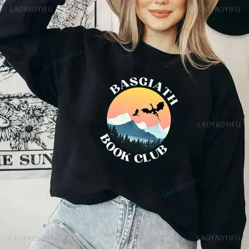 Vintage Basgiath War College Sweatshirt Dragon Rider Rebecca Yarros Hoodie Fourth Wing Sweater Bookish Tops Gift Unisex Clothing