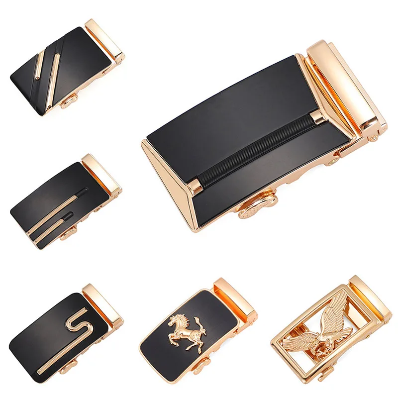 Cintura con fibbia automatica in lega di lusso da uomo - Fibbia per cintura alla moda larga 3,5 cm per jeans e abiti, accessori per cinture eleganti premium