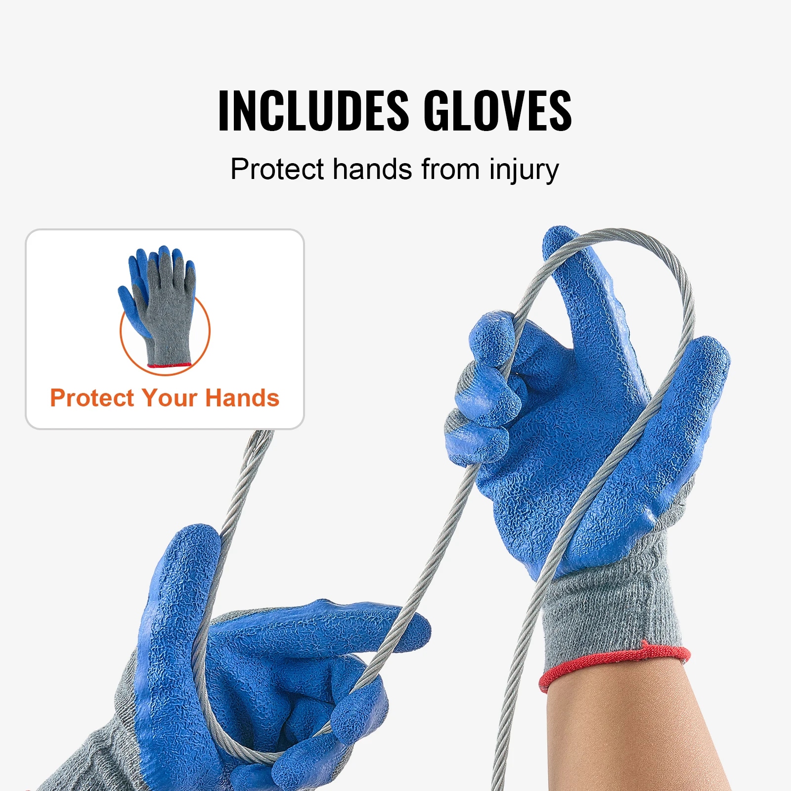 VEVOR 250 ft Wire Cable Rope Stainless Steel 7 x 19 Strands Wire Cable Garden Railing Wire Fence Roll Kits for Outdoor Tent