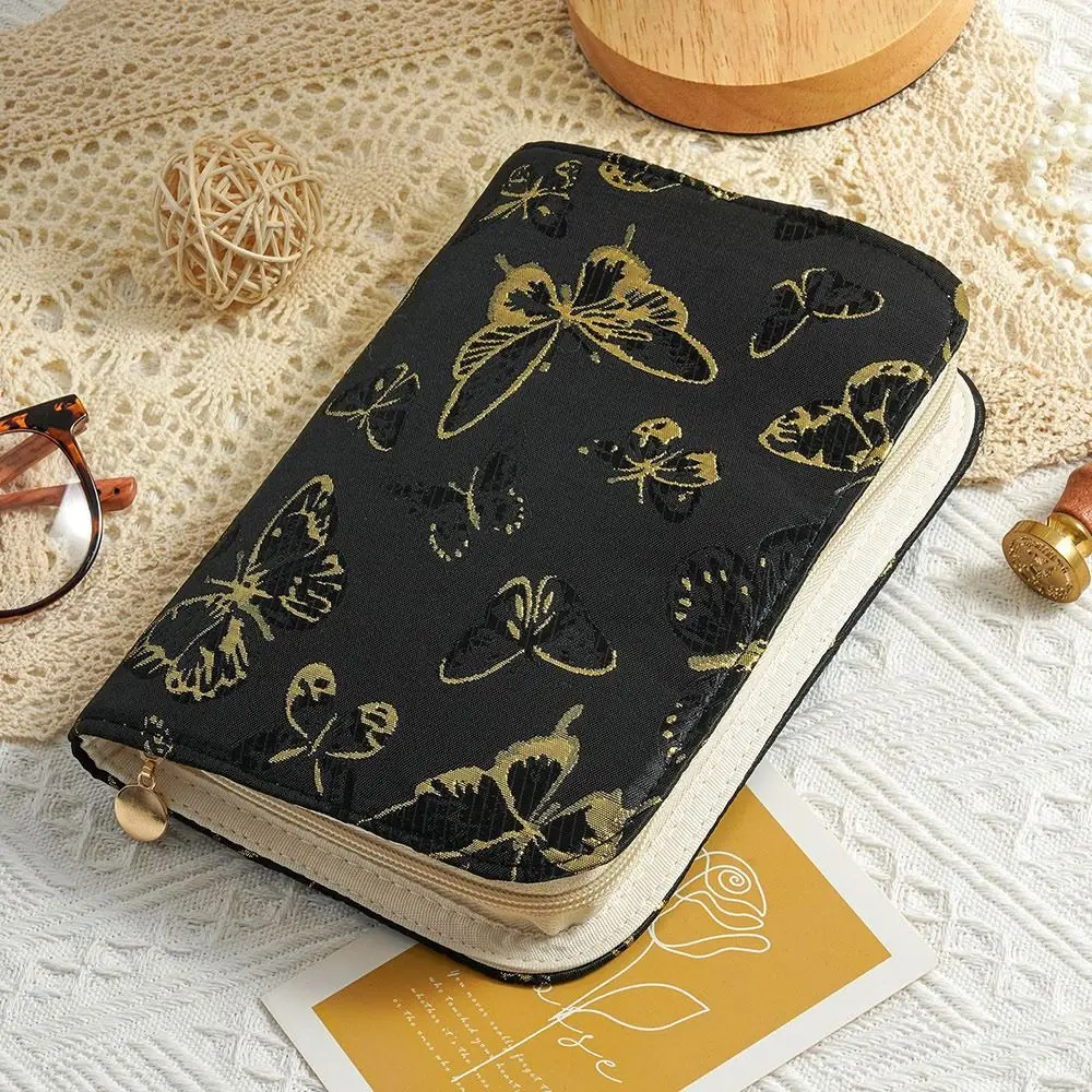 Flower Pattern Jewelry Storage Book Anti-oxidation Grid Zipper Closure Jewelry Packaging Box with Zipper Multi-layer