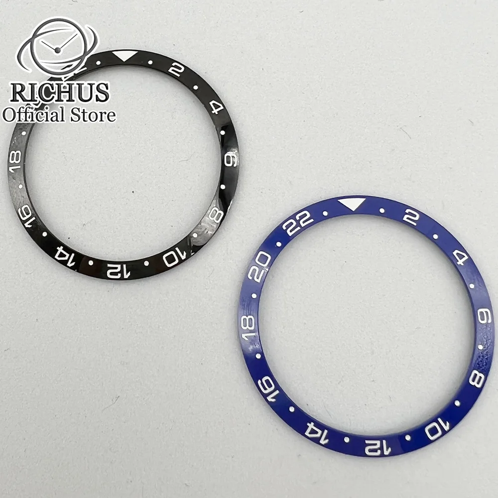 34mm*28.7mm Ceramic Watch Bezel Black/Blue/Green Insert Bezel Ring Fit 36mm Watch case