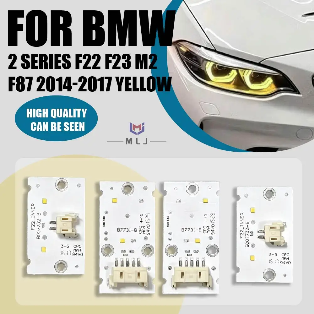 

For BMW 2 Series F22 F23 M2 F87 2014-2017 White Angel Eyes DRL Light Source Chip Yellow Headlight LED Daytime Running Light Chip