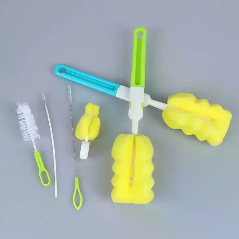 Baby Bottle Brush Milk Drink Bottle Cleaning Brushes Set No Dead Corner Kids Cup Bowl Cleaning Coffee Cup Brush Tools Universal