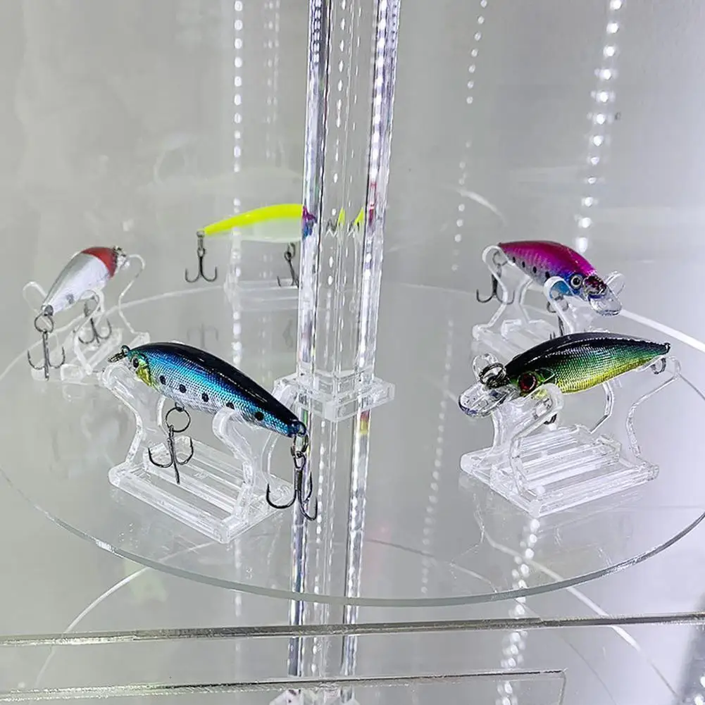 1 Pc Acrylic Fishing Lure Display Shelf Bait Display Shelf Fish Bait Hard Bait Transparent Display Shelf For Fishing Store