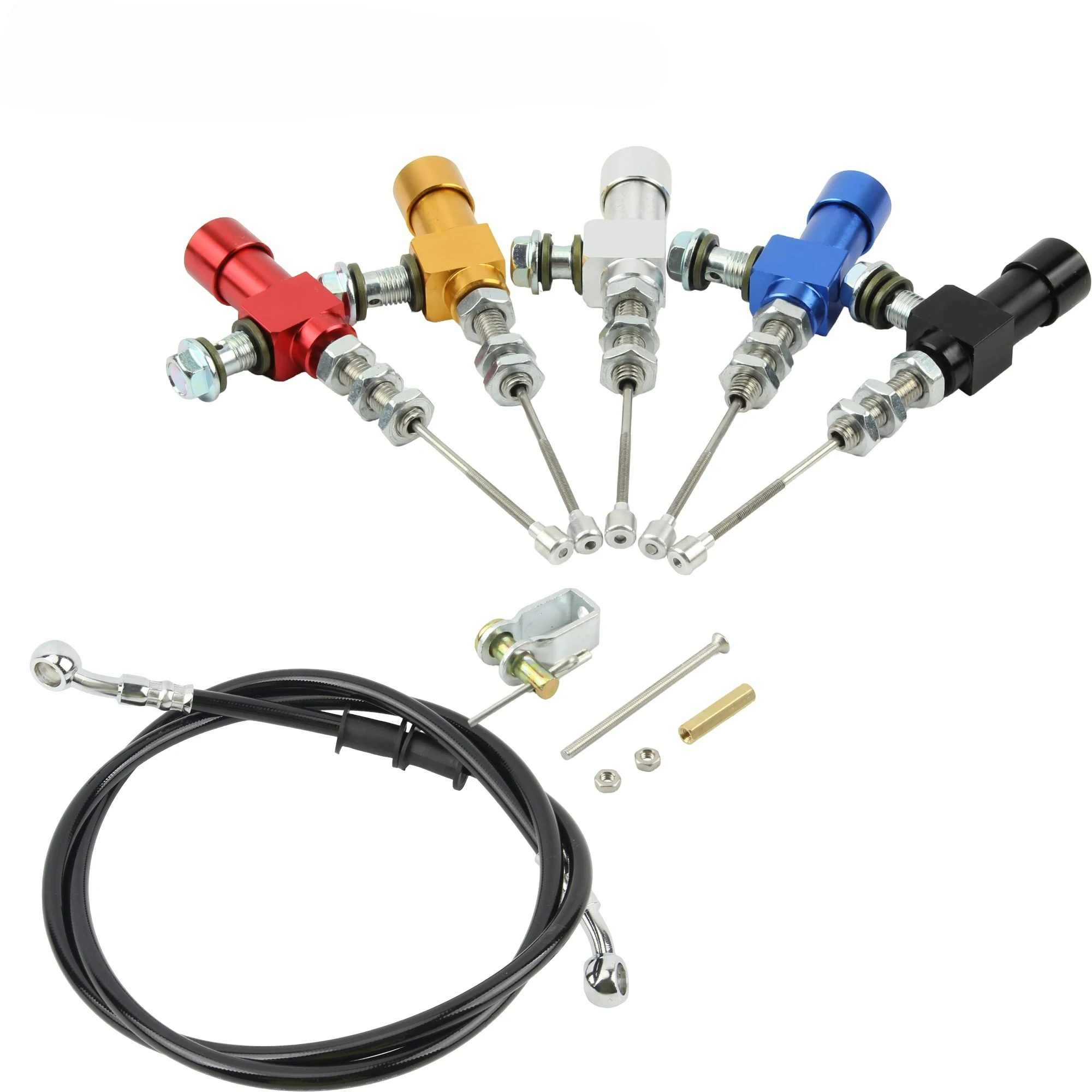 Motorcycle M10 Universal Hydraulic Clutches Short Hydraulic Clutch Performance Brake Transfer Pump 1200MM Oil Pipe Set Motocross