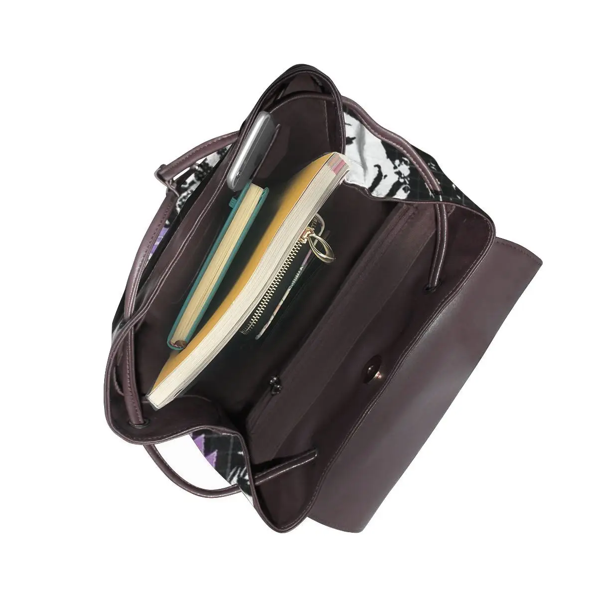 حقيبة ظهر ملصق أوليفيا رودريجو للنساء، محفظة من الجلد الصناعي، حقيبة كتف كاجوال للسيدات