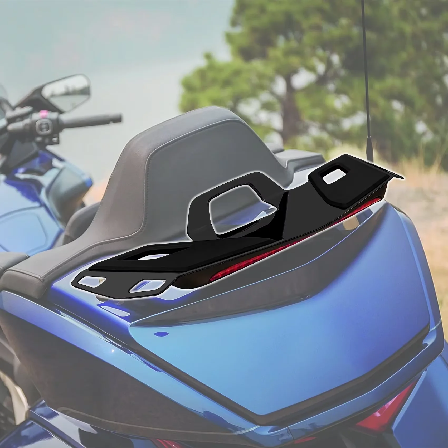 Rear Trunk Luggage Rack W/ LED Brake Light for  Goldwing GL1800 2018 2019 2020 Motorcycle Chrome/Black