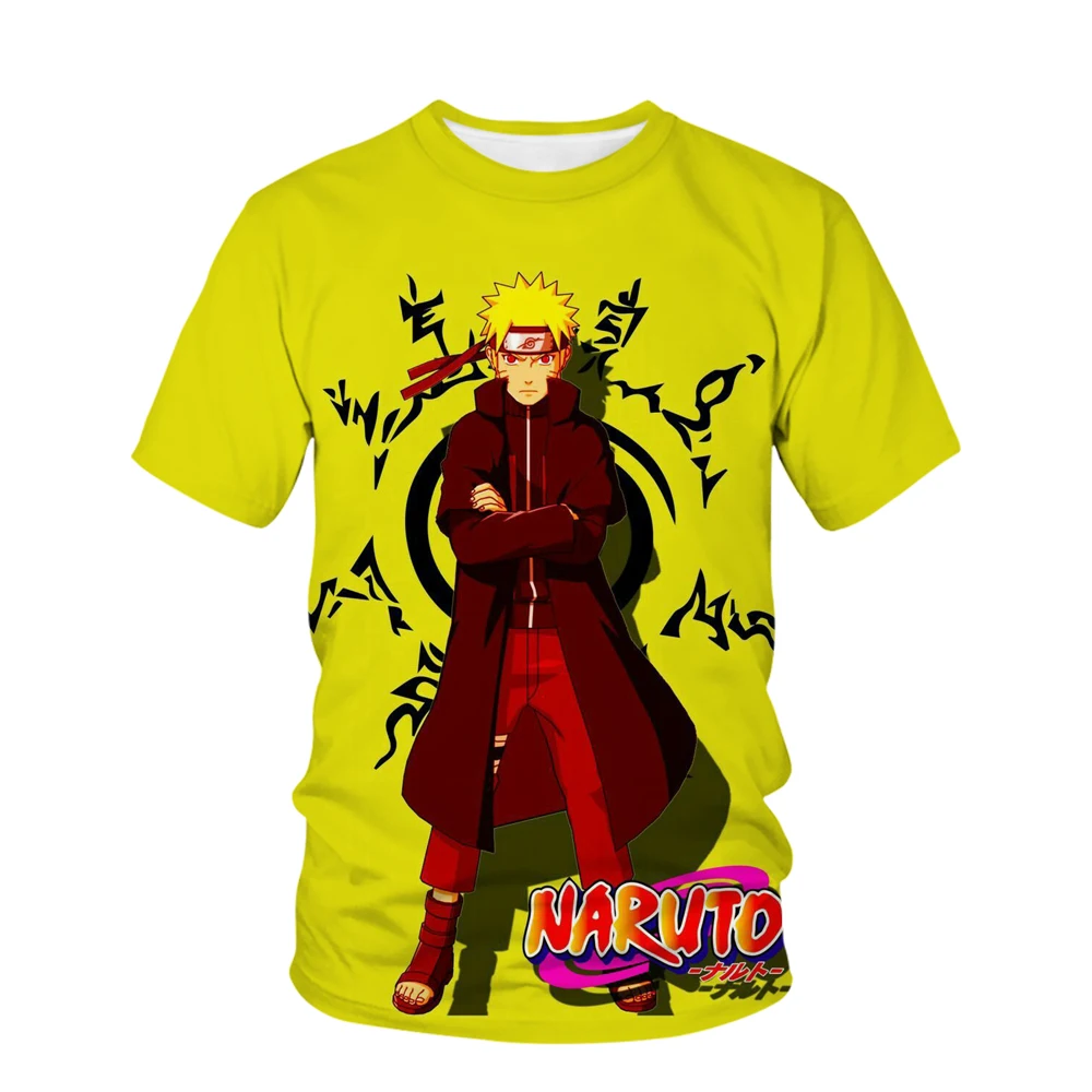 Japan Anime Men's T-shirt Kakashi Boys Girls T-shirt 3D Print Akatsuki Short Sleeve Oversized Men's T-shirt Naruto Mens Clothing