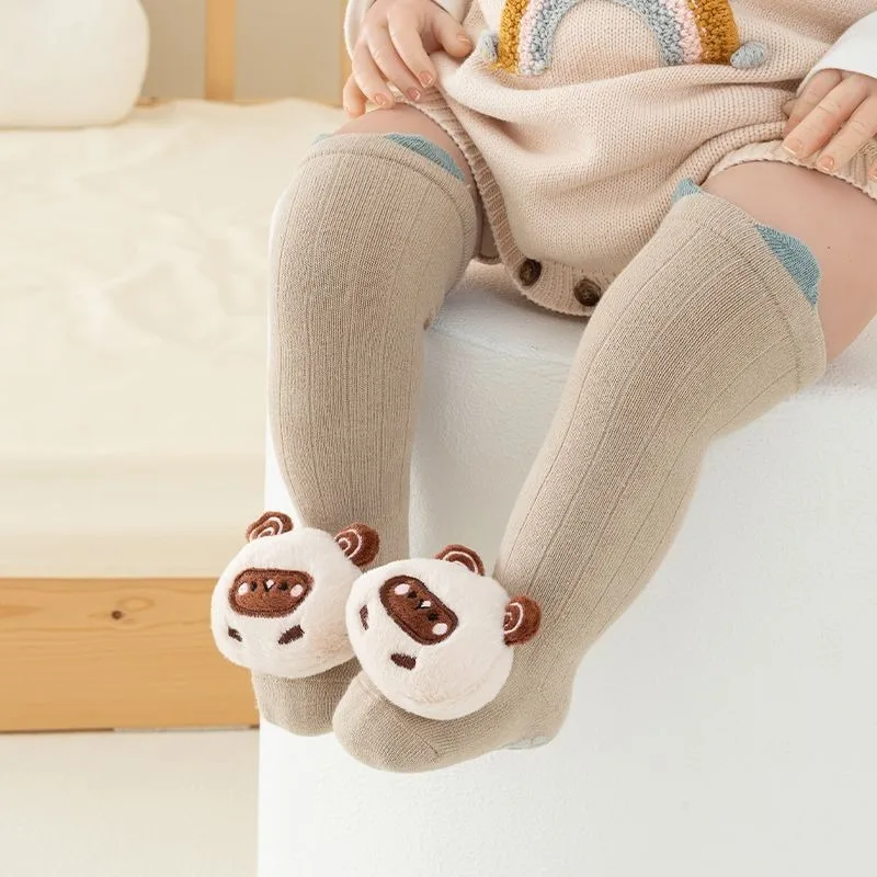 

Newborn Cotton Anti Slip Knee High Cartoon Floor Socks for Babies Toddler Winter Anti Slip Floor Socks Over The Knee Long