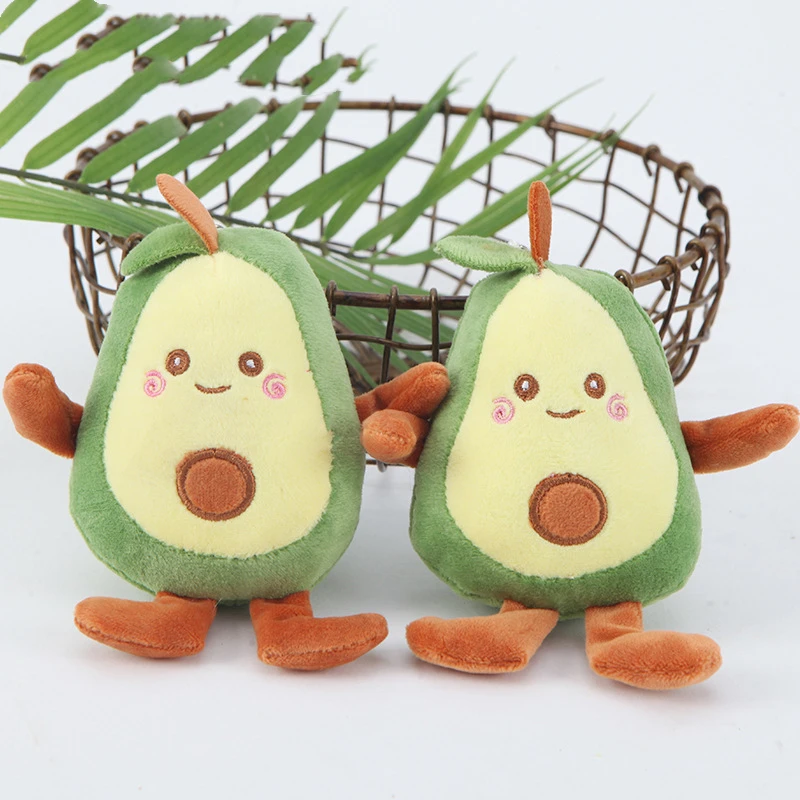 Mała innowacyjna owoce w stylu kreskówki lalka z awokado pluszowa zabawka urocza torba brelok wisiorek