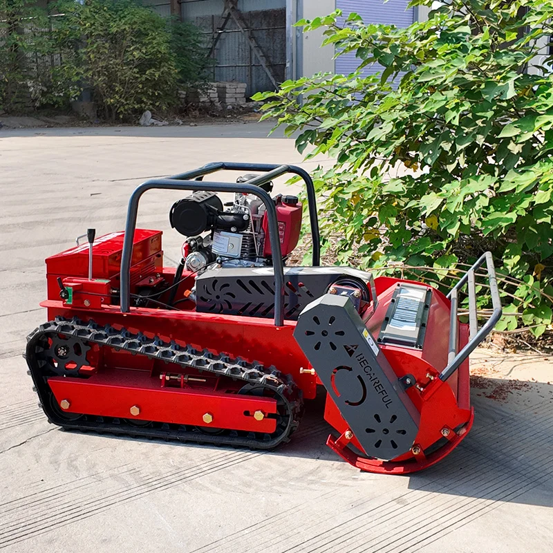 Customized Cutting Width Agricultural Rubber Crawler Mower Electric  Remote Control Brush Cutter Weeder Lawn Mower