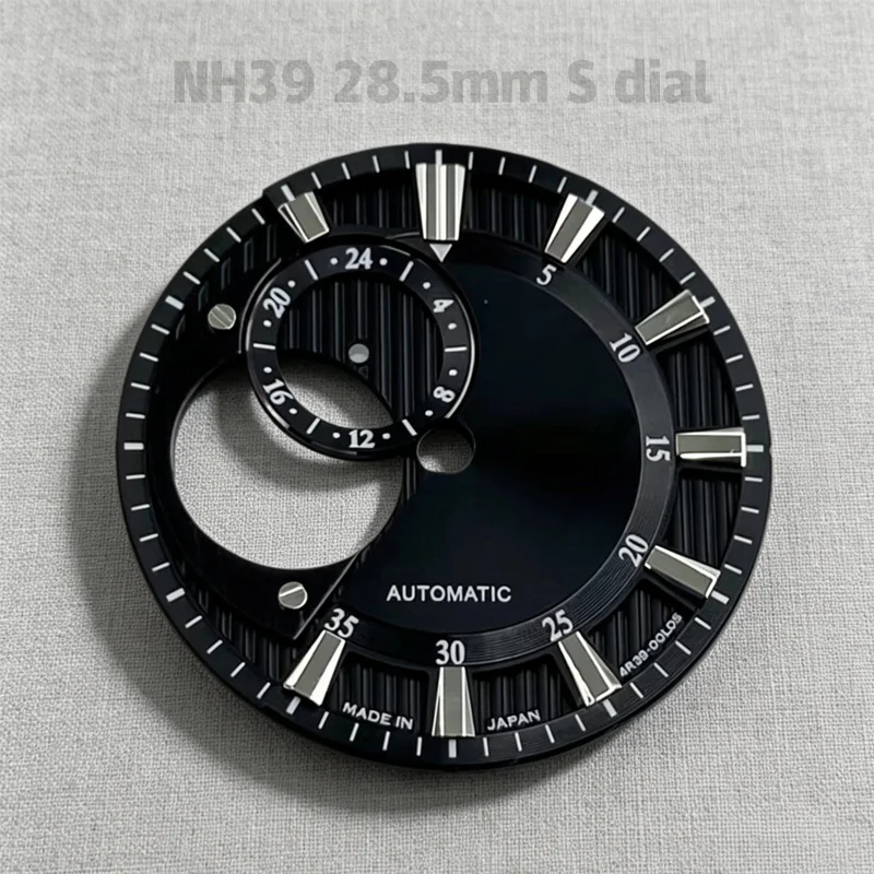 NH39 Dial 28.5mm Dial S Dial No Lume Skeleton Dive Watch Suitable for Seiko Mechanical Watch Modification Parts