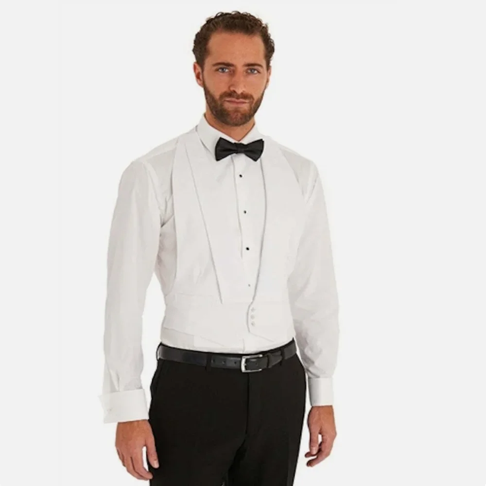

Мужской жилет с глубоким V-образным вырезом, легкий, на 3 пуговицах, белый, хлопковый, укороченный, из пике, с открытой спиной, весенний, для джентльменов, для жениха, в стиле смокинга, летний жилет