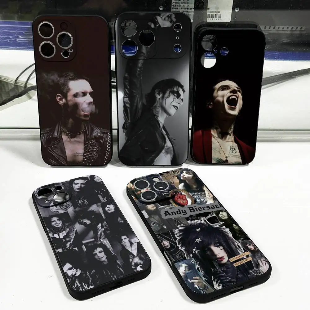 

A-Andy Rock B-Biersack Phone Case For iPhone 17,16,15,14,13,12,11,Pro,Max,Plus,X,XS,SE4,E,Mini,Soft Black Case