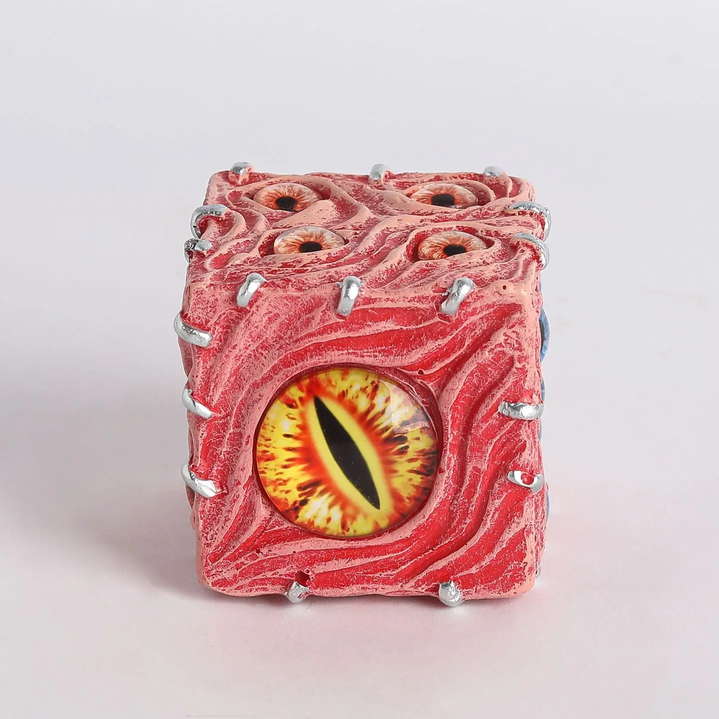 Abstract Eye Dice Statue, Demon Gothic Decor Sculpture, Dark Art Desktop Ornament Statues for Decoration