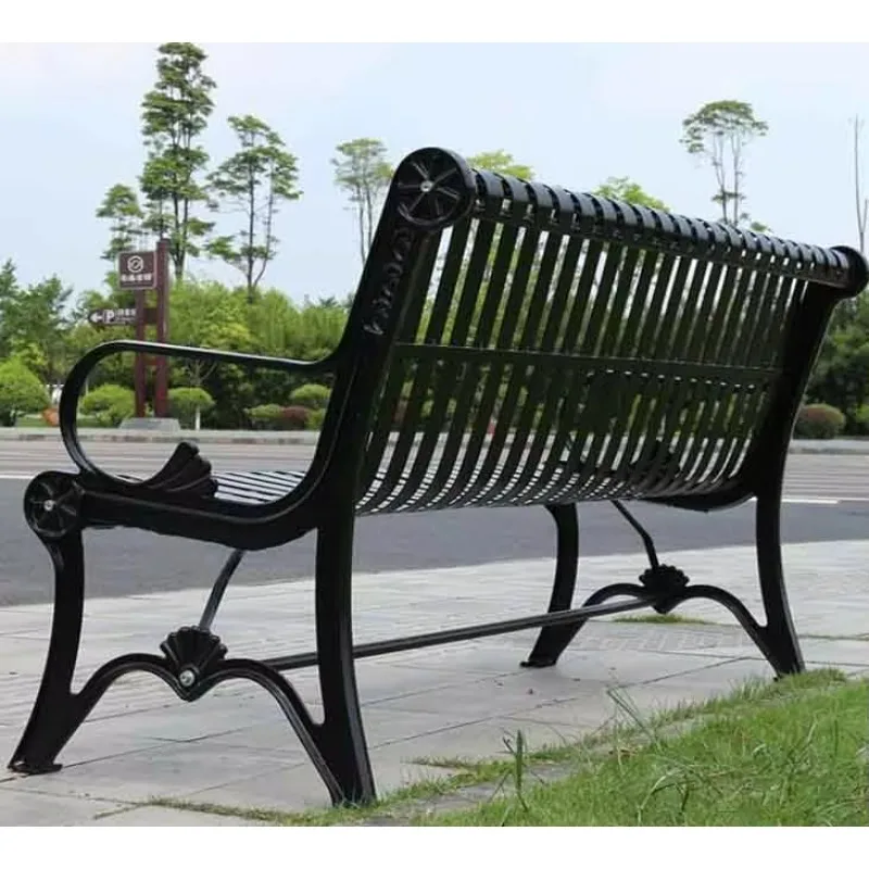 شديدة التحمل لجميع الأحوال الجوية خالية من الصدأ 2345 مقاعد فولاذية مخصصة للديكور الخارجي للحديقة/الحديقة/الفناء مع أرجل من الألومنيوم المصبوب